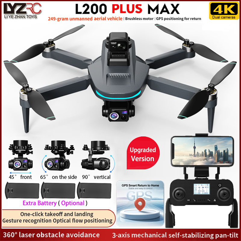 Fpv Brushless Rc Drone 4K - НОВЫЙ L200 PLUS MAX GPS Дрон